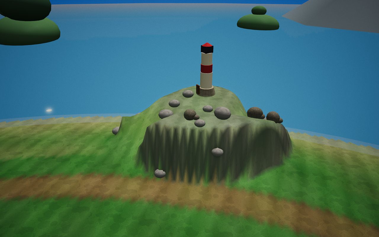 The lighthouse on the cliffs
