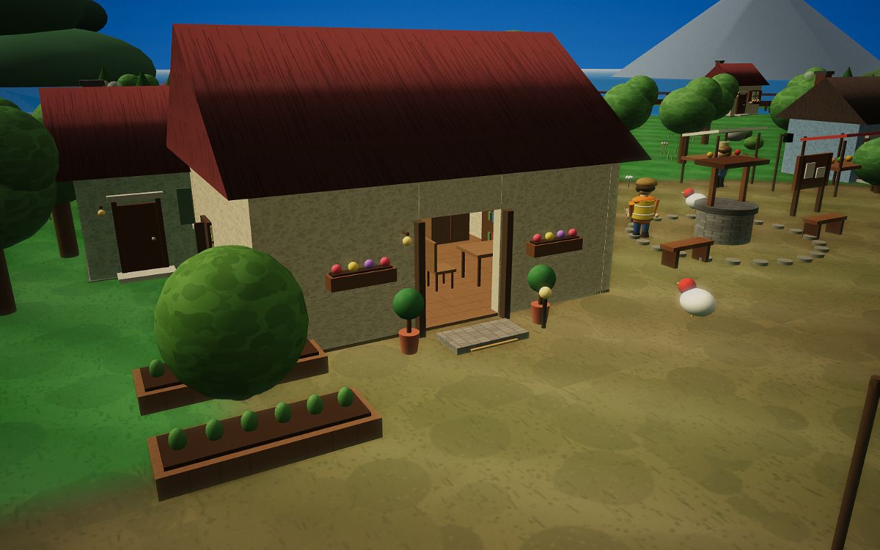 Islanders by the cottages